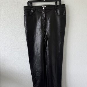 Wilfred Black Leather Pants